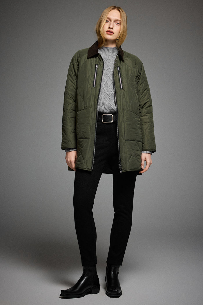092 Universe® Lightweight Jacket with Corduroy Collar #color_green