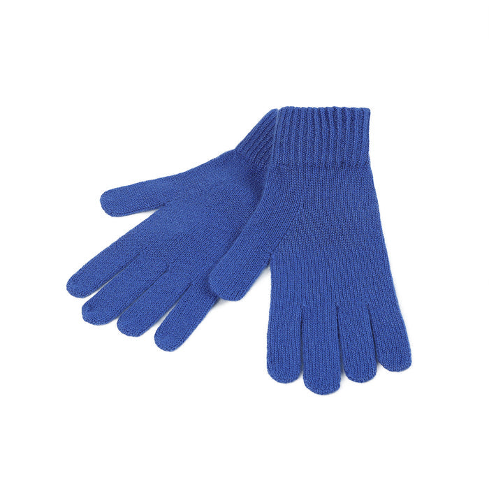 100% Cashmere Plain Ladies Glove Cornflower - Heritage Of Scotland - CORNFLOWER