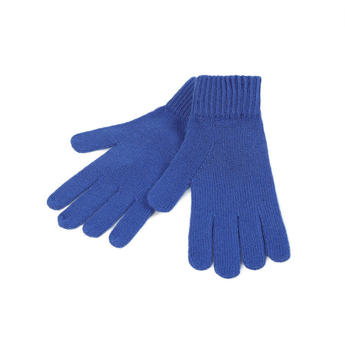 100% Cashmere Plain Ladies Glove Cornflower - Heritage Of Scotland - CORNFLOWER