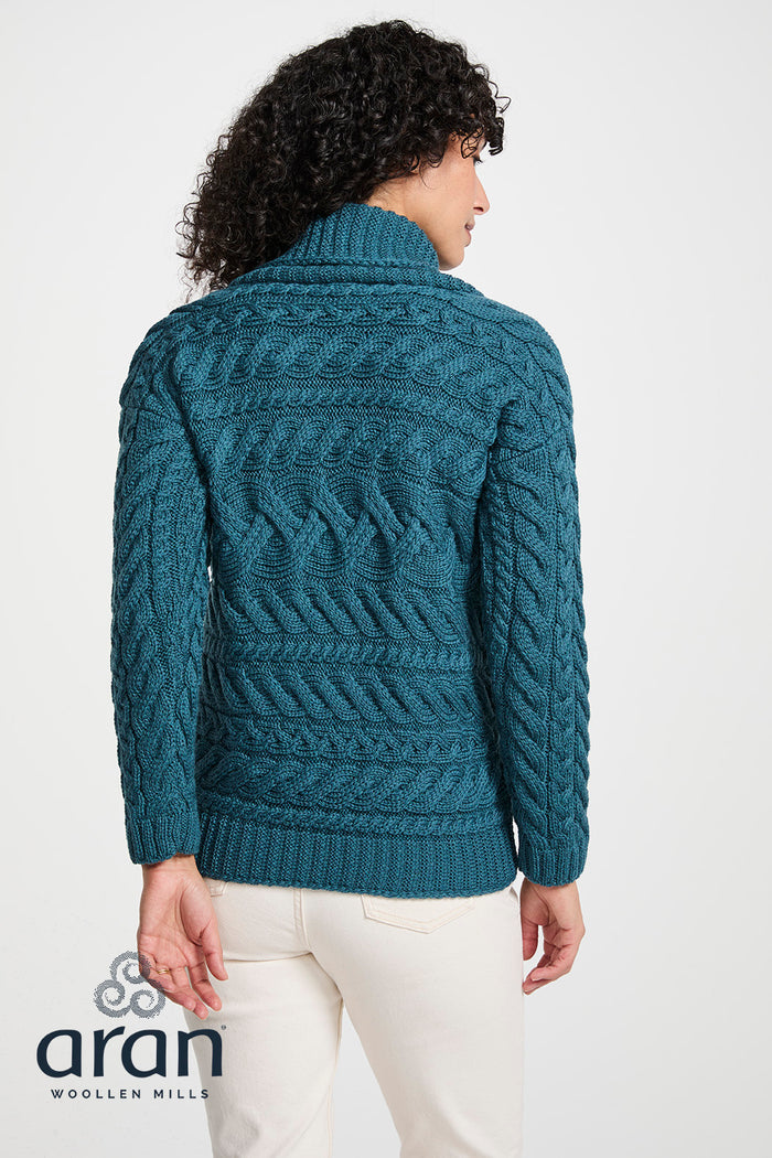 100% Super Soft Merino Wool Cowl Neck Teal