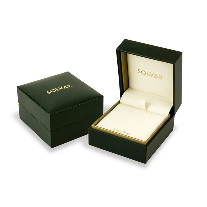 14K Small Enamel Shamrock Charm