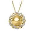 14kt Gold Vermeil White Sapphire Celtic Necklace