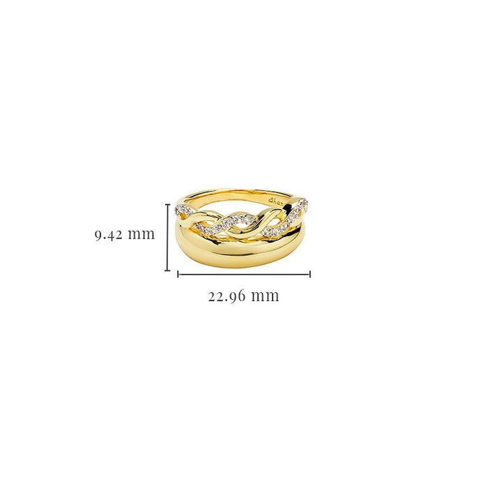 14kt Gold Vermeil White Sapphire Celtic Ring