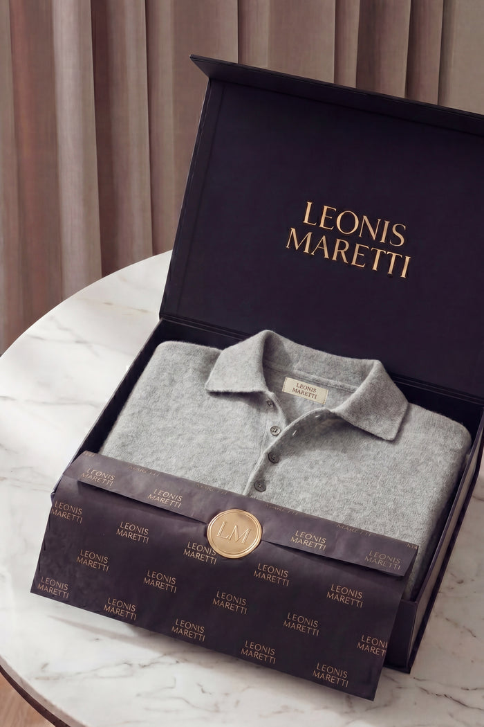Alessandro Merino Polo Knit Grey