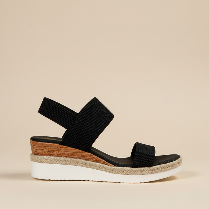 Alessia | Black Platform Sandals