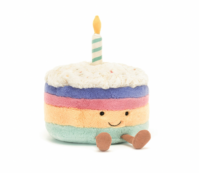 Amuseable rainbow birthday cake