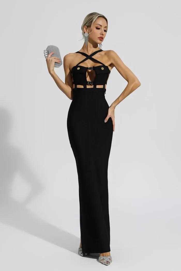 Anaya Backless Criss-Cross Maxi Dress