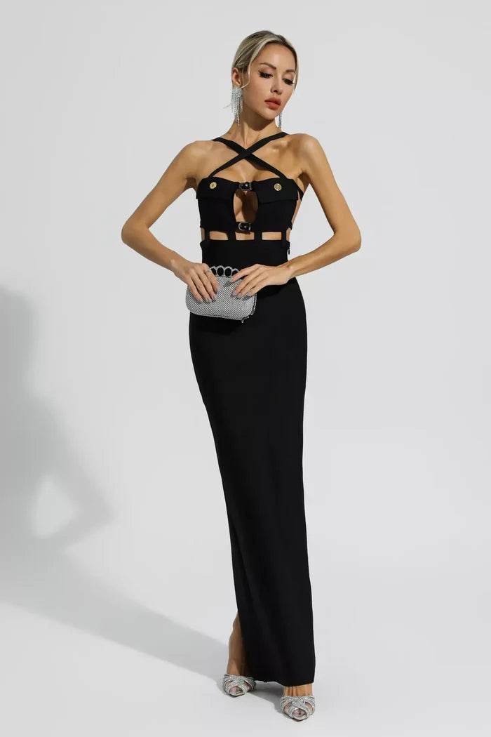 Anaya Backless Criss-Cross Maxi Dress