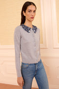 Anna Embellished Cardigan - Ash