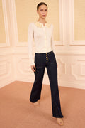 Anna Embellished Cardigan - Pearled Ivory