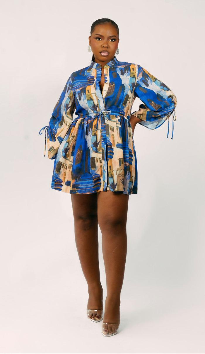 ANTIBES DRESS - BLUE