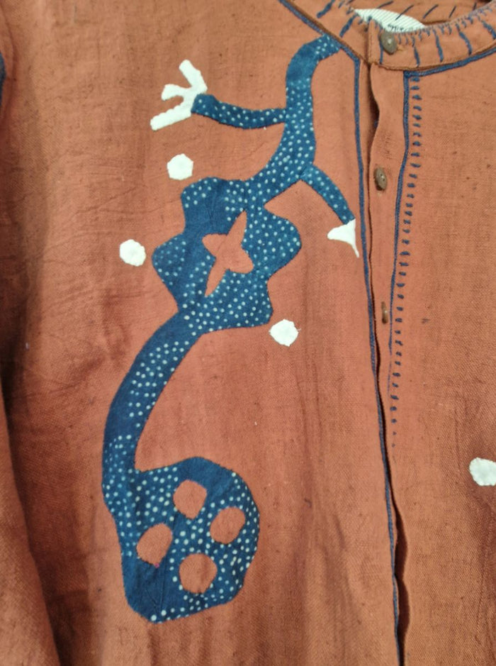 aren shirt - kala cotton applique (bloom)