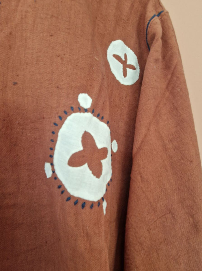 aren shirt - kala cotton applique (bloom)