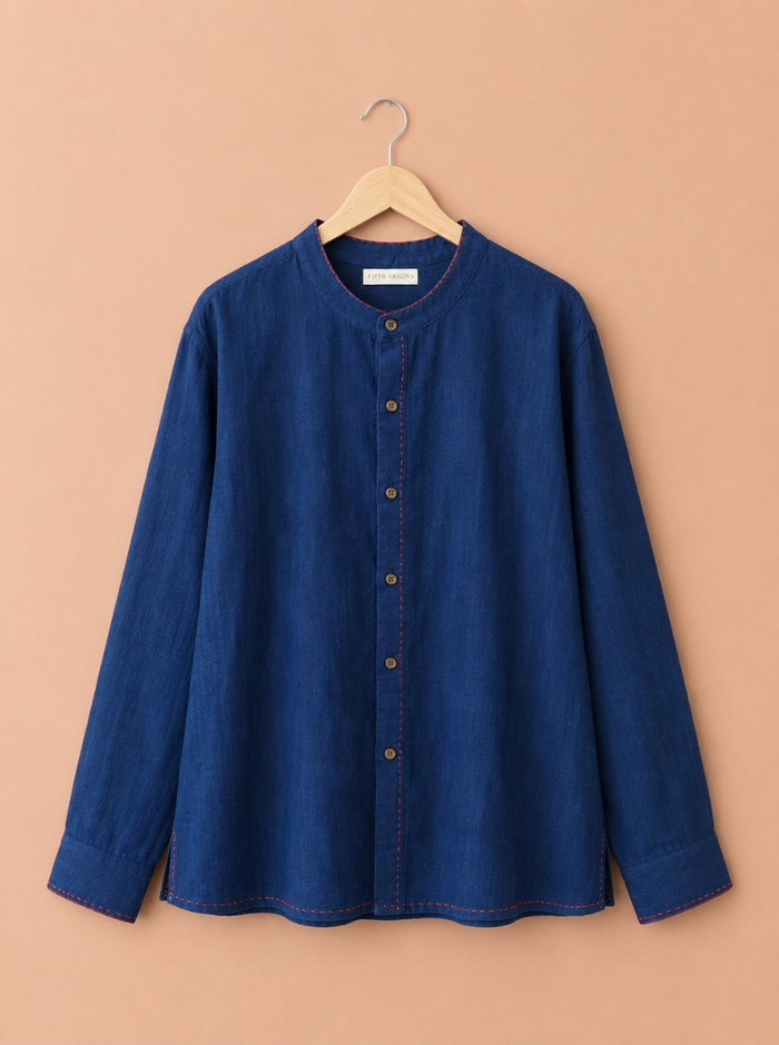 aren shirt - kala cotton embroidery (bloom)