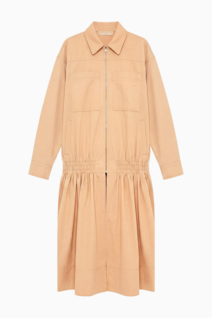 Aubrey Cotton Twill Coat - Fawn