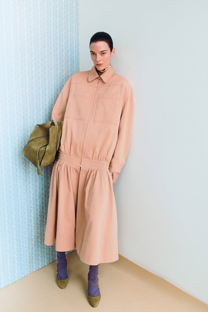 Aubrey Cotton Twill Coat - Fawn