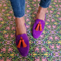 Aurora | Purple Loafers With Tassels