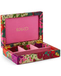 Australian Bush Blossom Velvet Jewellery Box Small