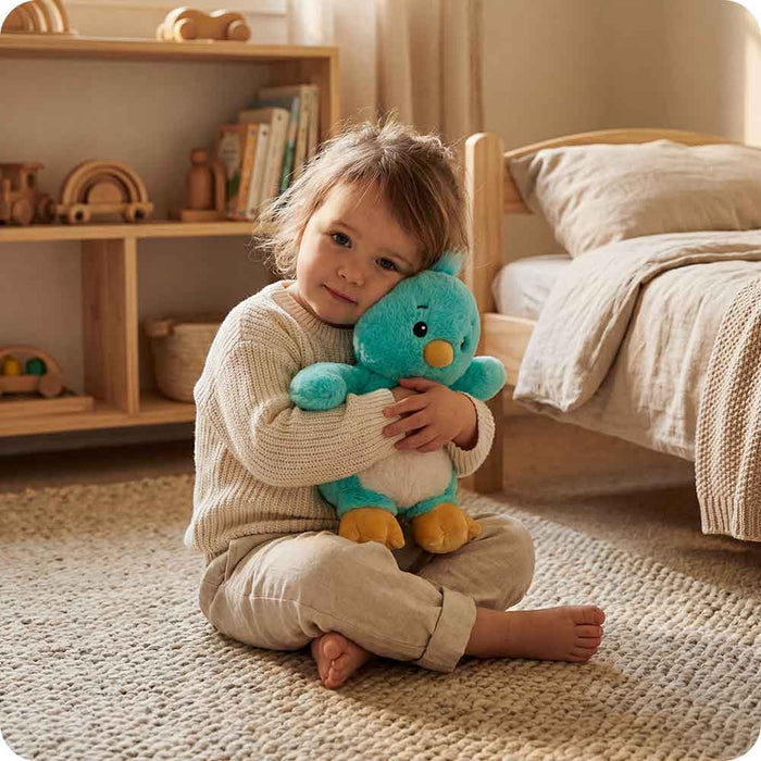 Cozy Cute Blue Bird Cozy Kids Lifestyle Scene