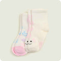 warmies pink axolotl knit baby sock set