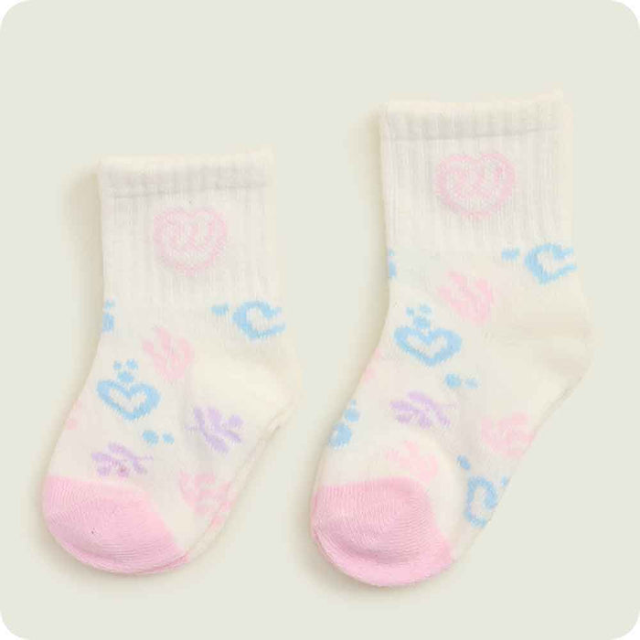 warmies pink knit baby sock set two sizes