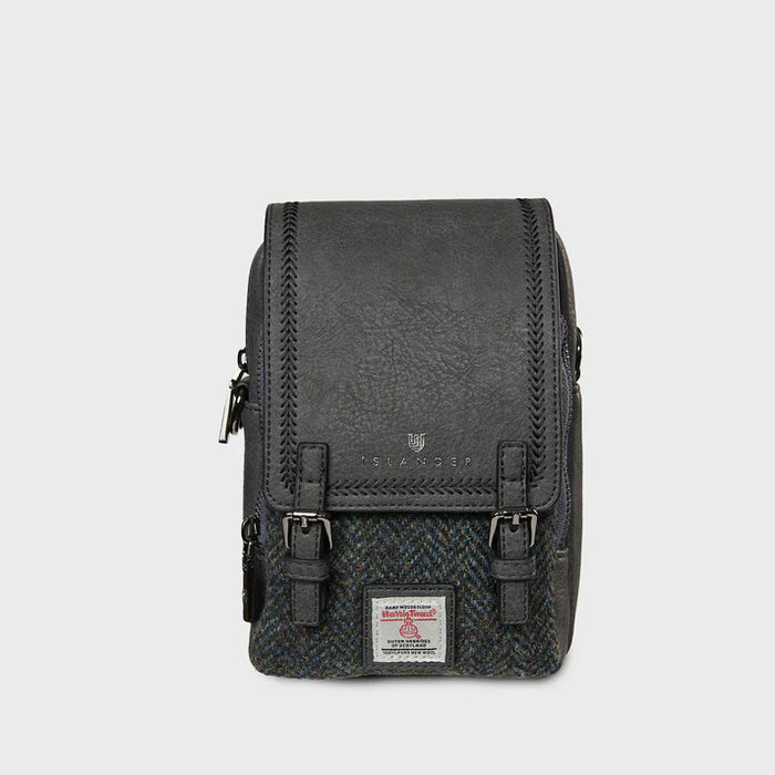 Baby Jura Crossbody - Black & Gray Herringbone