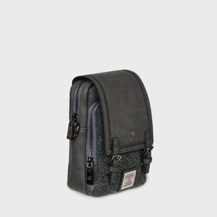 Baby Jura Crossbody - Black & Gray Herringbone