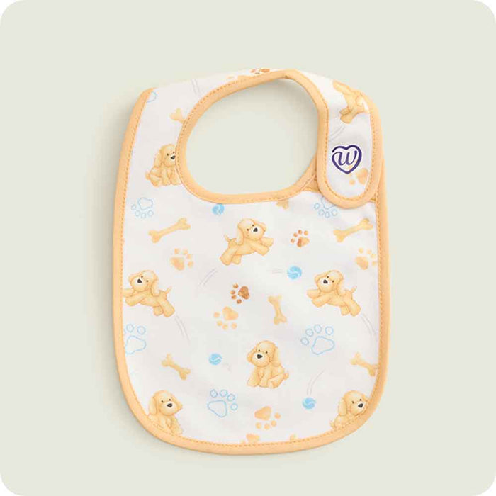 warmies golden dog baby bib set dog pattern