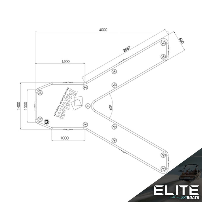 BARTLETT PONTOON Y SHAPE GREY 8M X 5M