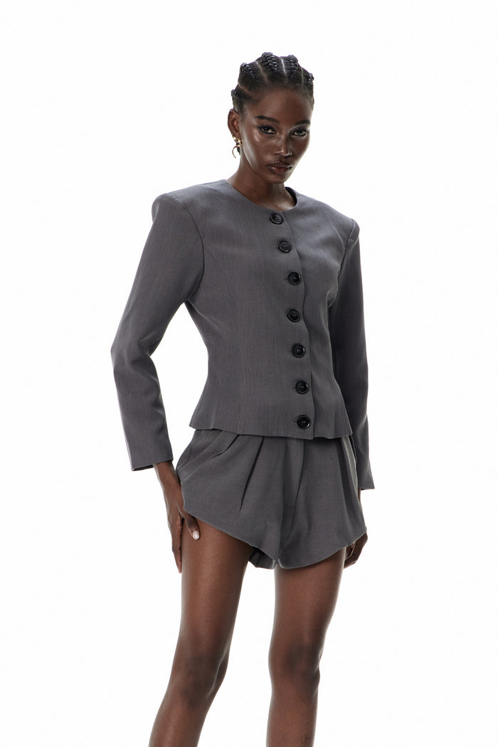 Behnam Crew Neck Button Pants Set