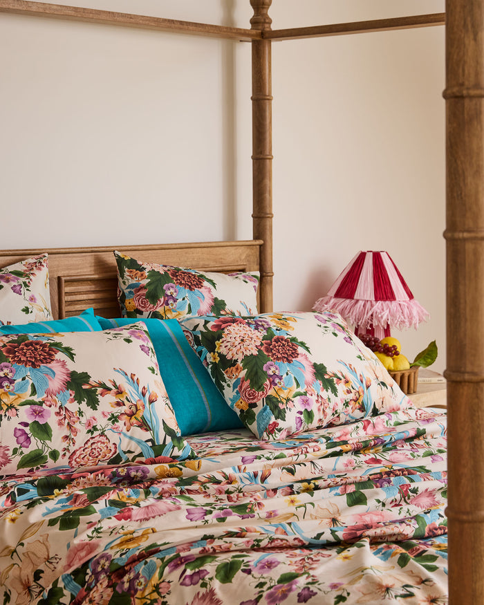 Belle Floral Organic Cotton European Pillowcases