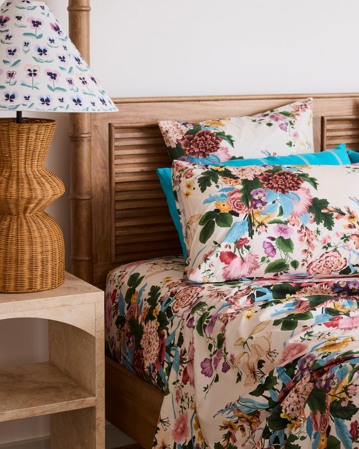 Belle Floral Organic Cotton European Pillowcases