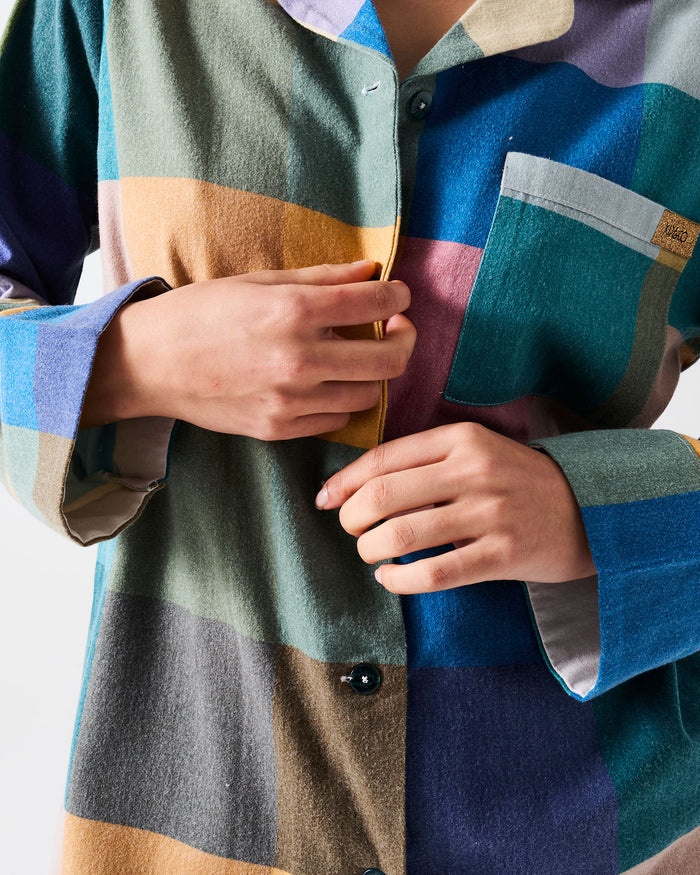 Bellevue Tartan Adult Flannelette Long Sleeve Shirt & Pant Pyjama Set