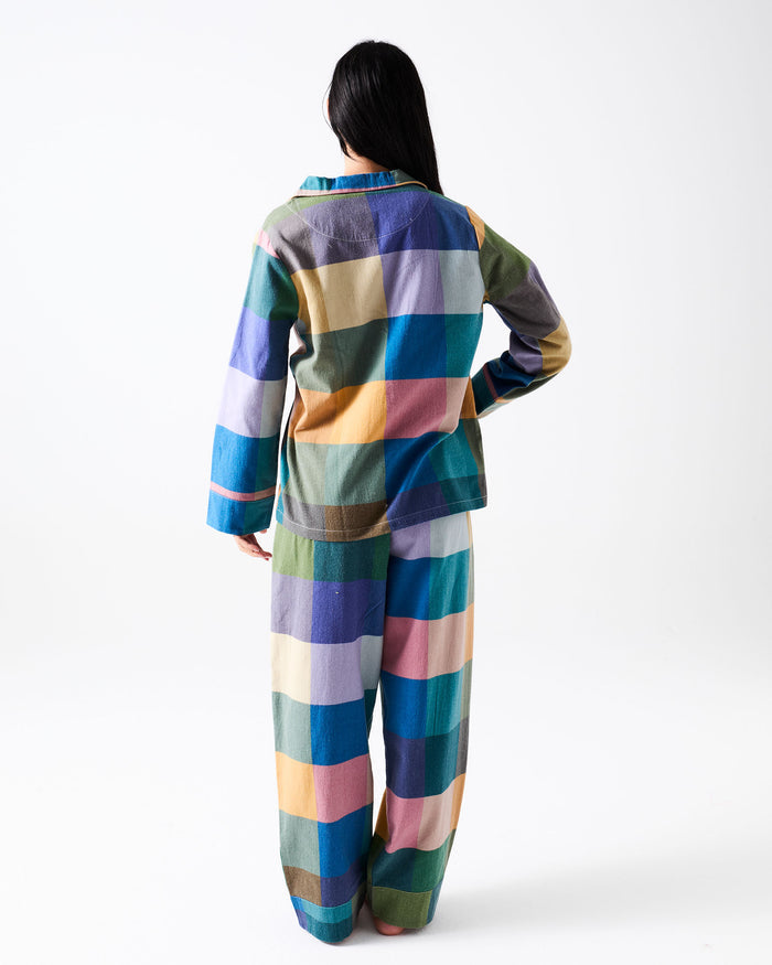Bellevue Tartan Adult Flannelette Long Sleeve Shirt & Pant Pyjama Set