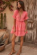 Boho Breeze Crochet-Accent Tiered Mini-Cute-Trendy-Shop-Womens-Boutique-Clothing-Store