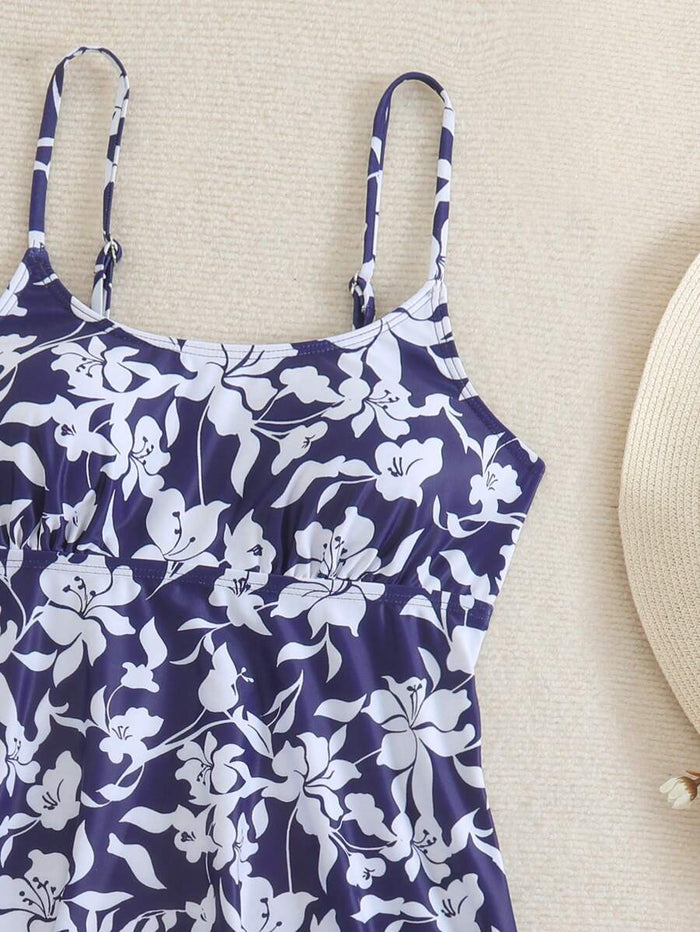 Breezy | Floral Tummy Cover Tankini