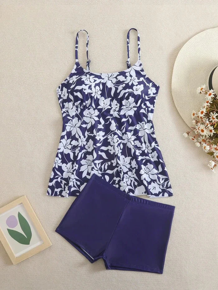Breezy | Floral Tummy Cover Tankini