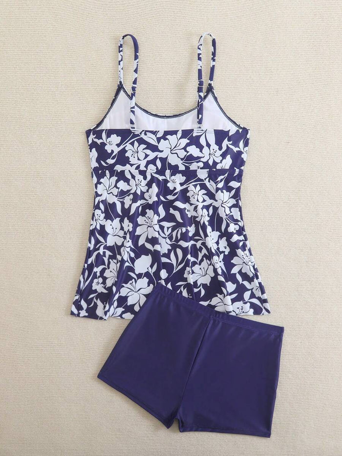 Breezy | Floral Tummy Cover Tankini
