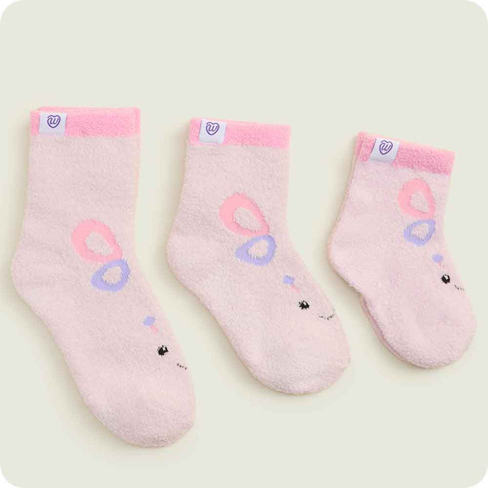 Warmies Butterfly Crew Sock Set three sizes