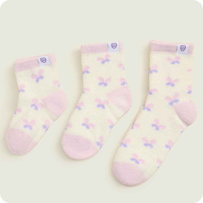 Warmies Butterfly pattern Crew Sock Set three sizes
