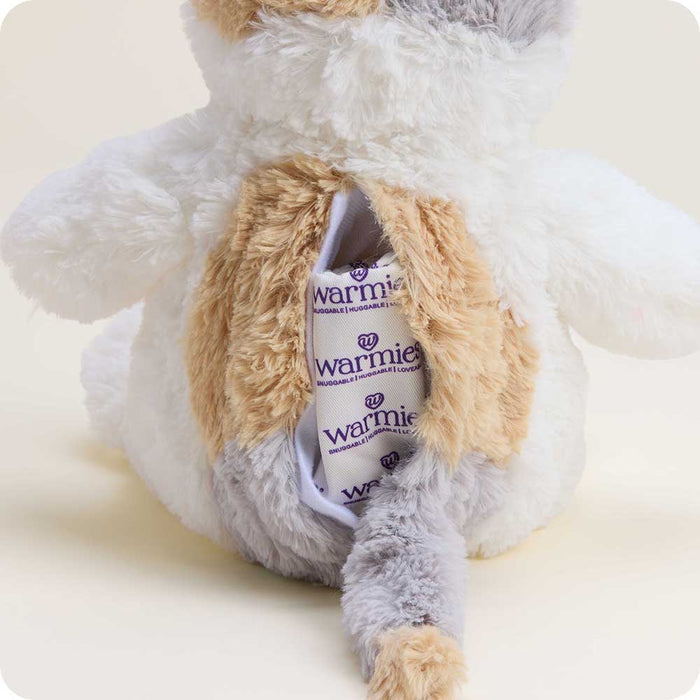 microwavable calico cat pet toy warmies heating pack for comfort
