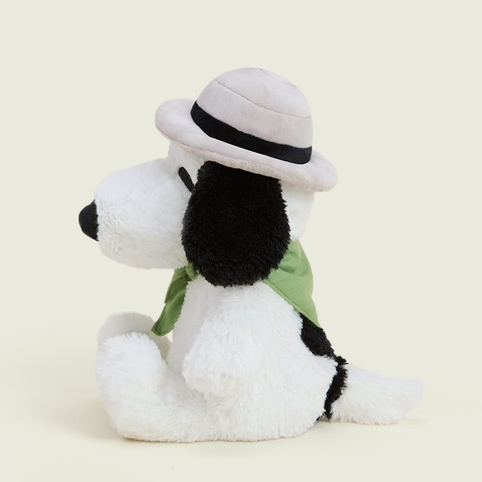 camp snoopy stuffed animal warmies side view