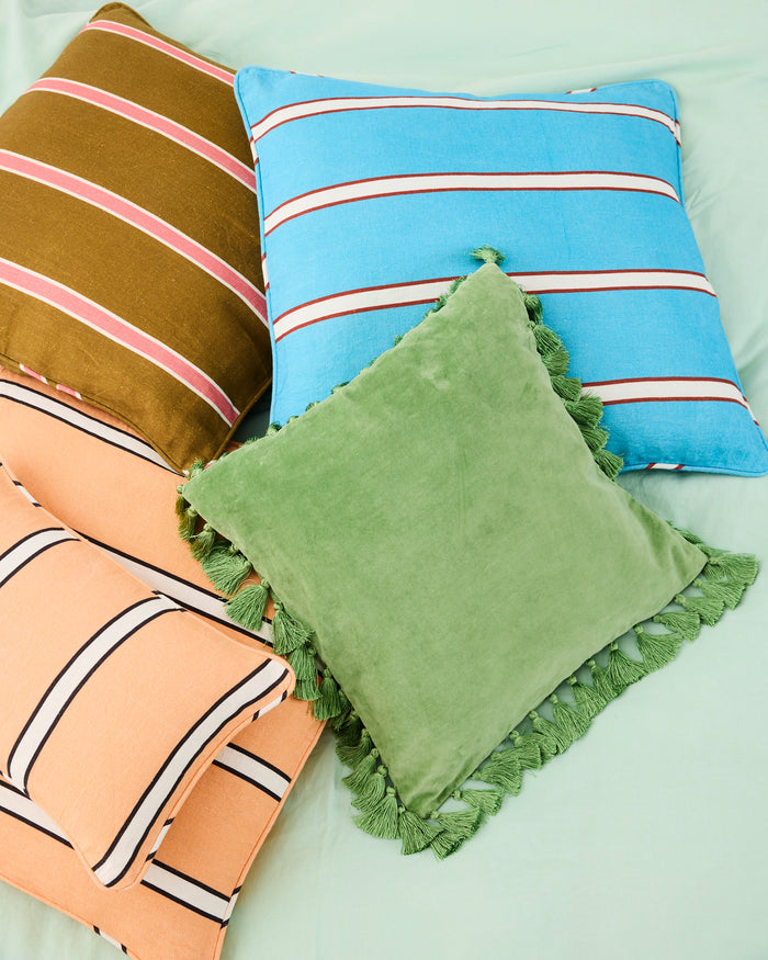 Carob Stripe Upholstery Rectangle Lounge Cushion