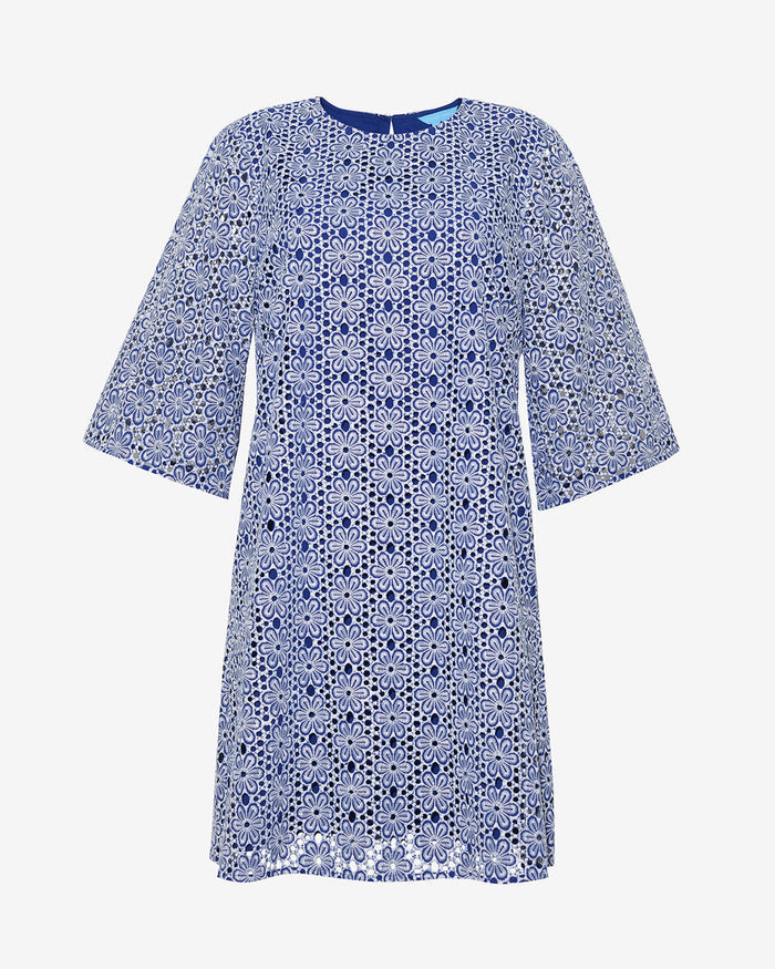 Carolyn Bell Sleeve Mini Dress in Daisy Lace