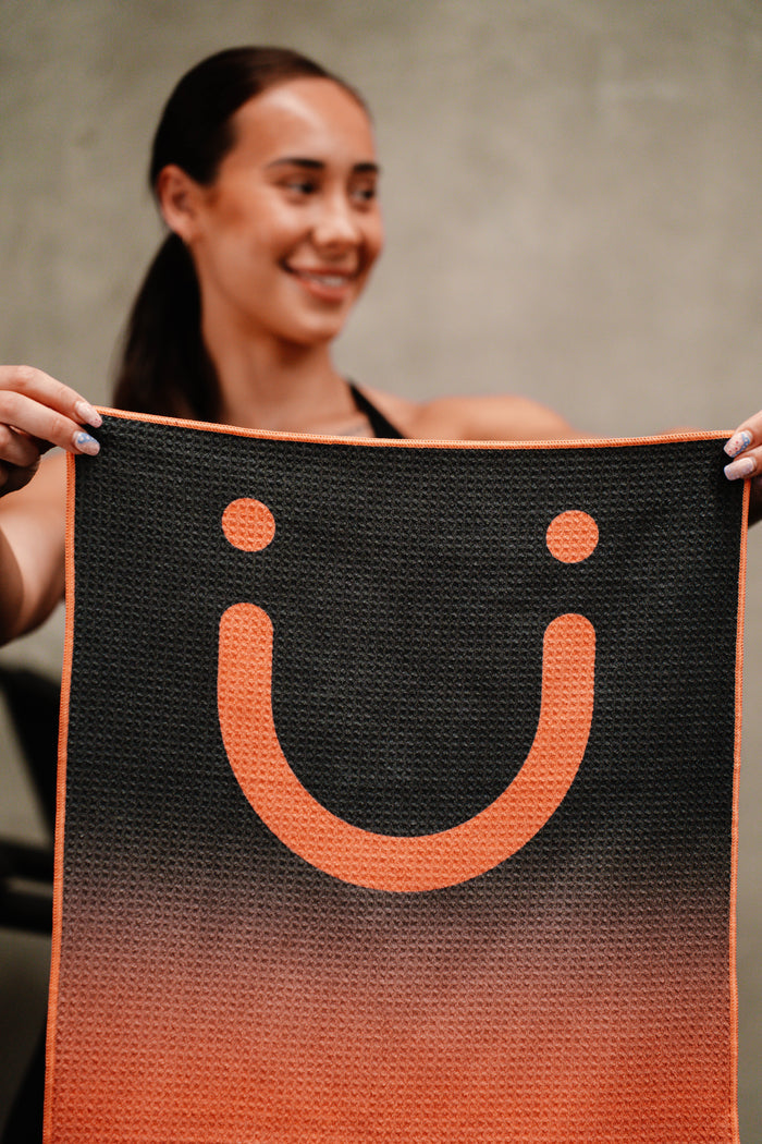 Charcoal Peach Fade Sport Towel
