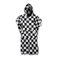 Checked Out Black Poncho Towel