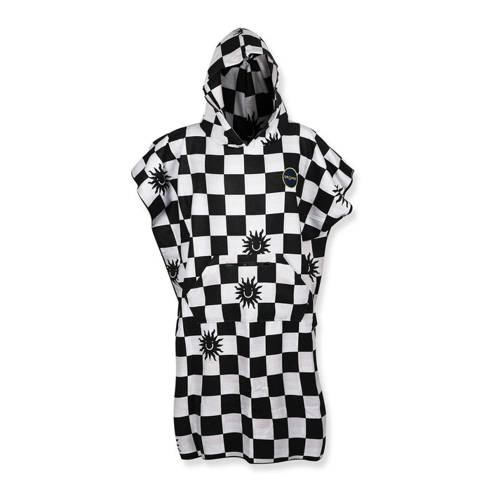 Checked Out Black Poncho Towel