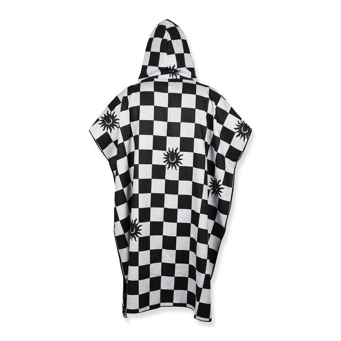 Checked Out Black Poncho Towel