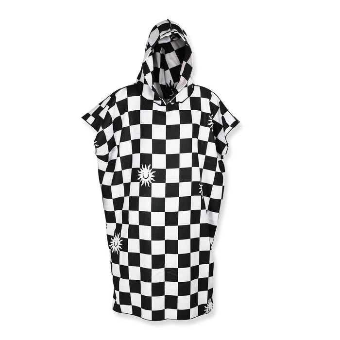 Checked Out Black Poncho Towel