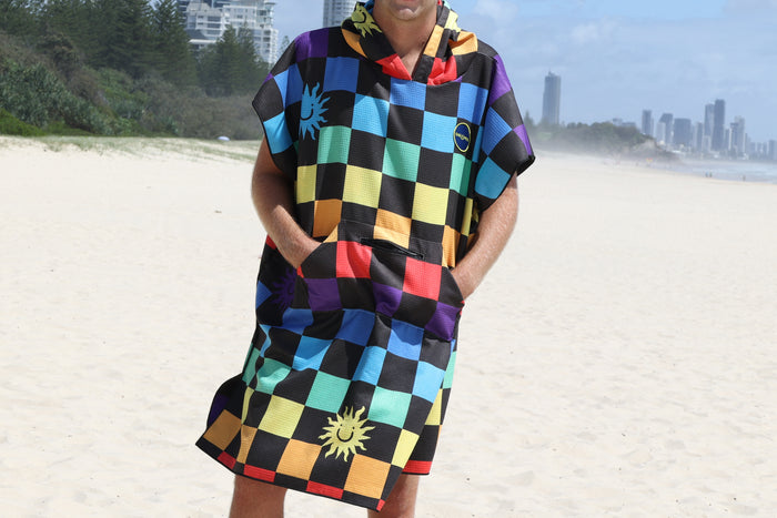 Checked Out Spectrum Poncho Towel